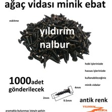 Yıldırım Nalbur Ağaç Vidası Mini Antik Renk 1000 Adet Eskitme Minik Vida