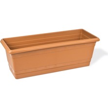 Eminhome Toprak Görünümlü Balkon Saksı 50 cm 11 Lt