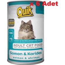 Quik Kedi Somon-Karides Konservesi  6 x 415 gr