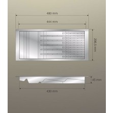 çekmece İçi Beyaz Bıçaklık 48x21 boydan 4.5 cm Kesilebilir.