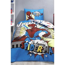 Özdilek Spiderman Newyork Tek Kişilik Disney Lisanslı Lastikli Fitted Çarşaf Kapitone Çocuk Nevresim