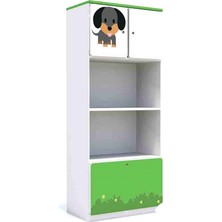 Woody Life 2 Kapaklı 2 Çekmeceli Köpekli Dolap Ilkbahar Temalı