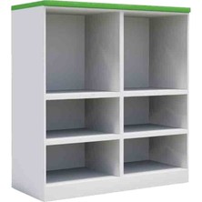 Woody Life Anaokulu Kreş Çocuk Odası 6 Raflı Dolap Çocuk Çiftlik Temalı