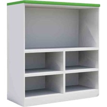 Woody Life 5 Raflı Çocuk Odası Anaokulu Kreş Dolap Ilkbahar Temalı