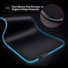 Xrades RGB 90X40 cm Uyumlu Siyah Mouse Pad