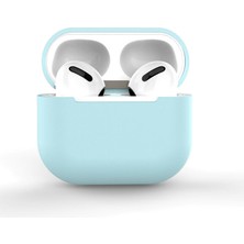 Airpods 3 2021( Airpods 3. Nesil) Kılıf Silikon Kılıf Slim Zar - Açık Mavi