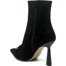 Trendytopuk Siyah Süet Bootie - Alessıa