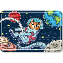Lipyos Uzay Kedi, Sevimli Hayvanlar, Lunapark , Masal Kahramanları Çiftlik Hayvanları 54 Parça Ahşap Puzzle