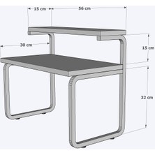 Dehalimited Mutfak Organizer Tezgah Üstü Metal Raflı Mikrodalga Fırın Standı