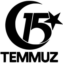 Stickrmarket | 15 Temmuz Amblemi | Araba Laptop Duvar Folyo Sticker 10 x 10 cm