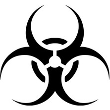 Sticker Usta | Biohazard | Araba Laptop Duvar Folyo Sticker 10 x 10 cm