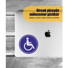 Stickrmarket | Engelli Amblemi Renkli | Araba Laptop Duvar Folyo Sticker 10 x 10 cm