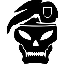 Sticker Usta | Asker Punisher | Araba Laptop Duvar Folyo Sticker 5 x 6 cm