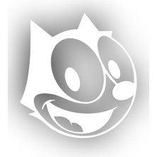 Stickrmarket | Gülen Felix | Araba Laptop Duvar Folyo Sticker 10 x 10 cm