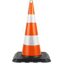 Üstün Baskı 75 cm Şişirme Trafik Konisi (Çift Reflektifli)