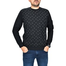 Naykı Erkek Sıfır Yaka Sweat Yaprak Desenli BGL-ST01705