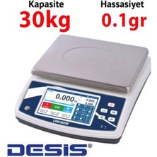 Desis Q7 Dijital Hassas Terazi - Hassasiyet: 0.1 Gr. Max: 30 Kg.