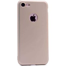 Kupa Apple iPhone 7 Kılıf Kamera Korumalı Ince Darbe Emici Leke Tutmaz Silikon Kapak Gold