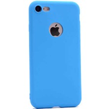 Kupa Apple iPhone 6/6s Kılıf Kamera Korumalı Ince Darbe Emici Leke Tutmaz Silikon Kapak Mavi