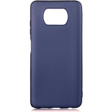 Kupa Xiaomi Poco X3 Kılıf Kamera Korumalı Ince Darbe Emici Leke Tutmaz Silikon Kapak Lacivert