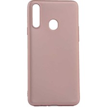 Kupa Samsung Galaxy A20S Kılıf Kamera Korumalı Ince Darbe Emici Leke Tutmaz Silikon Kapak Rose Gold