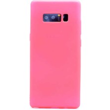 Kupa Samsung Galaxy Note 8 Kılıf Kamera Korumalı Ince Darbe Emici Leke Tutmaz Silikon Kapak Pembe