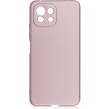 Kupa Xiaomi Mi 11 Lite Kılıf Kamera Korumalı Ince Darbe Emici Leke Tutmaz Silikon Kapak Rose Gold