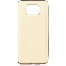 Kupa Xiaomi Poco X3 Nfc Kılıf Kamera Korumalı Ince Darbe Emici Leke Tutmaz Silikon Kapak Gold