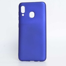 Kupa Samsung Galaxy A20 Kılıf Kamera Korumalı Ince Darbe Emici Leke Tutmaz Silikon Kapak Saks Mavi