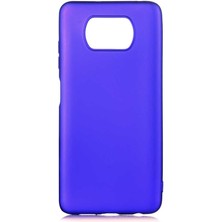 Kupa Xiaomi Poco X3 Kılıf Kamera Korumalı Ince Darbe Emici Leke Tutmaz Silikon Kapak Saks Mavi