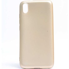 Kupa Xiaomi Redmi 7A Kılıf Kamera Korumalı Ince Darbe Emici Leke Tutmaz Silikon Kapak Gold