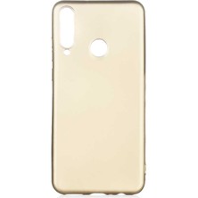 Kupa Huawei Y6P Kılıf Kamera Korumalı Ince Darbe Emici Leke Tutmaz Silikon Kapak Gold