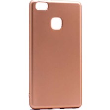 Kupa Huawei P9 Lite Kılıf Kamera Korumalı Ince Darbe Emici Leke Tutmaz Silikon Kapak Gold