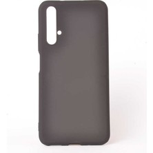 Kupa Huawei Honor 20 Kılıf Kamera Korumalı Ince Darbe Emici Leke Tutmaz Silikon Kapak Siyah