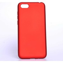 Kupa Huawei Y5 2018 Kılıf Kamera Korumalı Ince Darbe Emici Leke Tutmaz Silikon Kapak Kırmızı