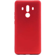 Kupa Huawei Mate 10 Pro Kılıf Kamera Korumalı Ince Darbe Emici Leke Tutmaz Silikon Kapak Kırmızı