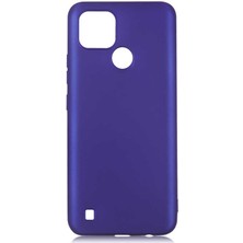 Kupa Realme C21 Kılıf Kamera Korumalı Ince Darbe Emici Leke Tutmaz Silikon Kapak Saks Mavi