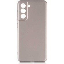 Kupa Samsung Galaxy S21 Fe Kılıf Kamera Korumalı Ince Darbe Emici Leke Tutmaz Silikon Kapak Gold
