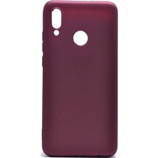 Kupa Huawei P Smart 2019 Kılıf Kamera Korumalı Ince Darbe Emici Leke Tutmaz Silikon Kapak Mürdüm