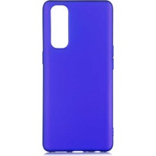 Kupa Oppo Reno 3 Pro Kılıf Kamera Korumalı Ince Darbe Emici Leke Tutmaz Silikon Kapak Saks Mavi