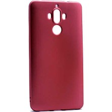 Kupa Huawei Mate 9 Kılıf Kamera Korumalı Ince Darbe Emici Leke Tutmaz Silikon Kapak Mürdüm