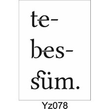 E Hobici Yazı Desenler Stencil Şablon 21 x 30 cm YZ-078