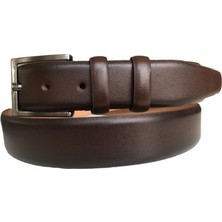 GoDeri  Deri 2'li Kahverengi Set 45 cm Kot Spor Kemer & 35 cm Kumaş Pantolon Kemeri