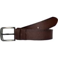 GoDeri  Deri 2'li Kahverengi Set 45 cm Kot Spor Kemer & 35 cm Kumaş Pantolon Kemeri