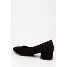 Mitto Kadın Süet Siyah Kısa Topuklu Stiletto