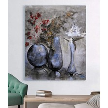 Stella Store Vazoda Çiçekler Kanvas Tablo