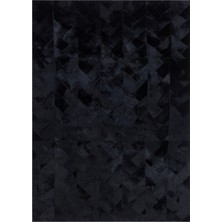 Dericibey Patchwork Doğal Kürk Halı KH322-01 Siyah