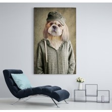 Stella Store Köpek Resimi- Kanvas Tablo