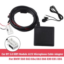 Techmaster Bmw E60 E63 E65 E90 E91 E92 Bt 5.0 Mikrofonlu Aux Adaptörü Sku9  USB Tf Kart Girişi