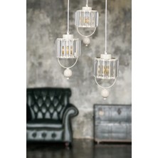 Begüsa Lux 3.lü Beyaz Tepsili Avize